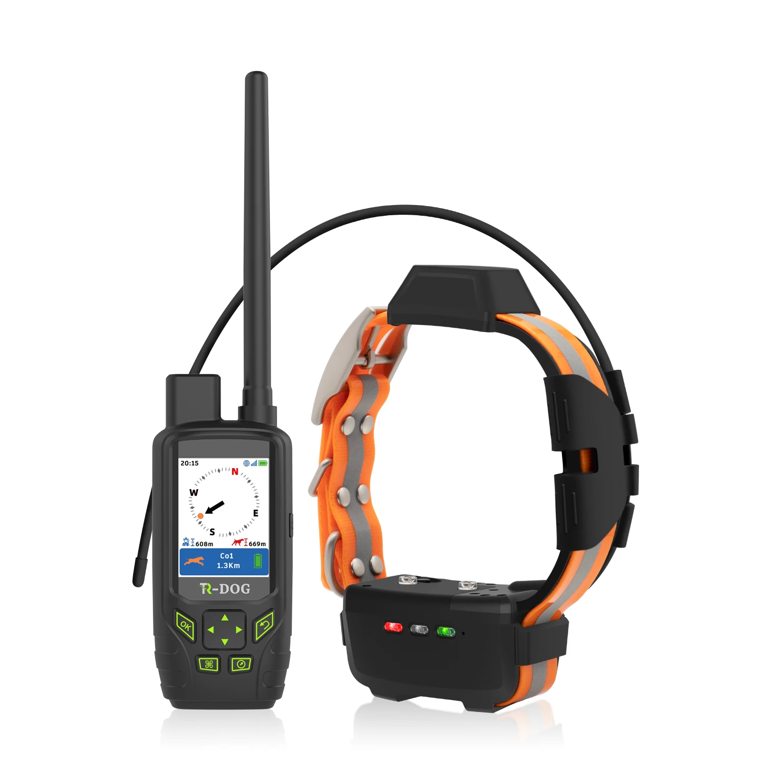 Venta caliente hasta 15Km alcance impermeable caza Gps rastreador de perros Beeper collares sistema de seguimiento de sabueso