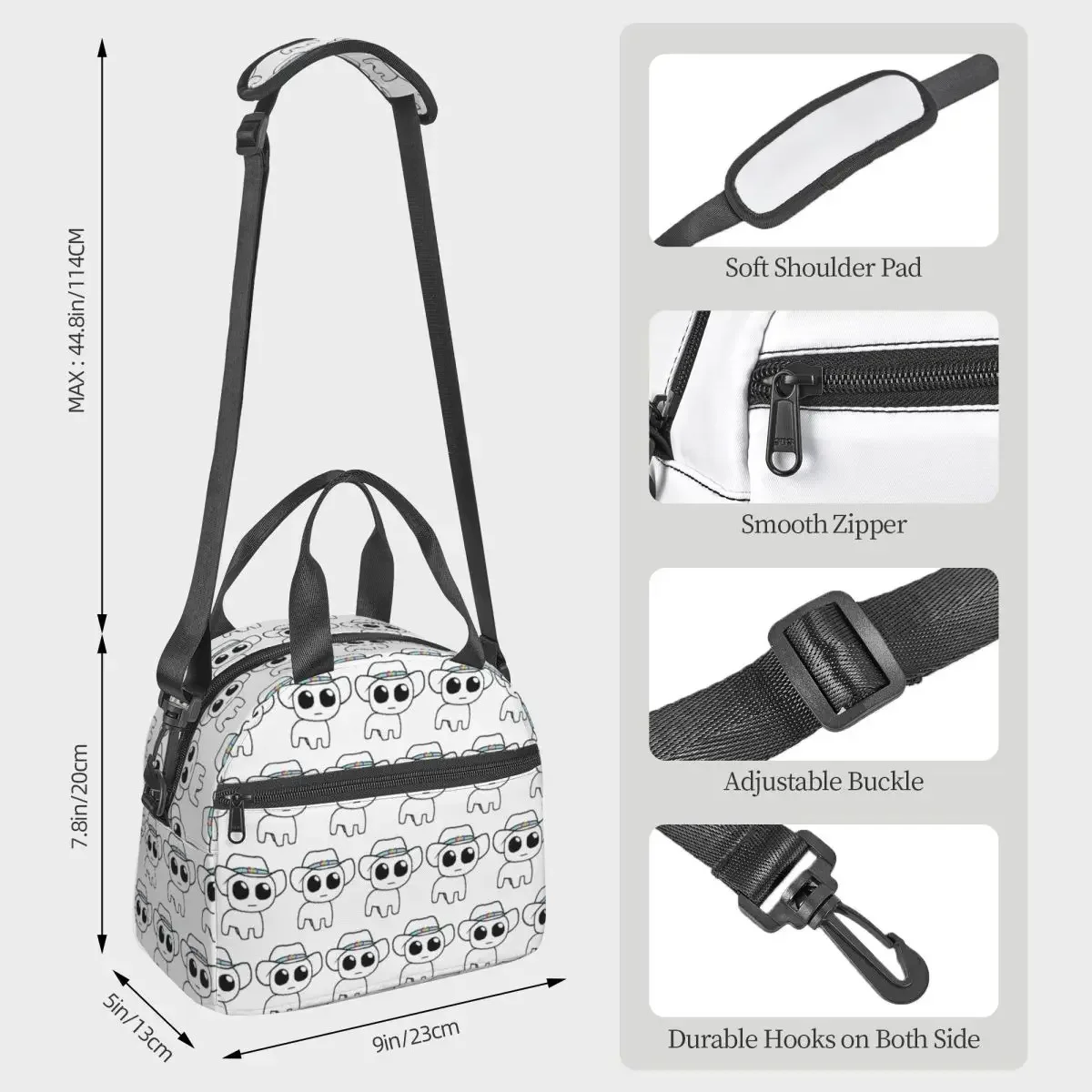 TBH Autism Creature Meme Yippee Insulated Lunch Bag for Women Kids Leakproof Food Boxes Thermal Lunch Box Tote
