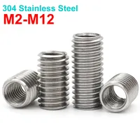 2/5pcs M2 M3 M4 M5 M6- M12 M20 304 Stainless Steel Inside Outside Thread Adapter Screw Nuts Insert Sleeve Converter Nut Coupler