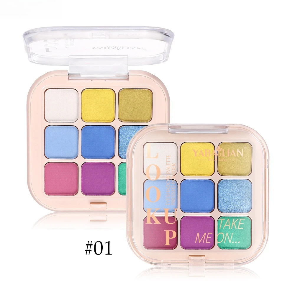 อายแชโดว์พาเลท 9 สี เมคอัพ 9 สี ดัซเซิล ฟอก อายแชโดว์ ชิมเมอร์ อายแชโดว์ พาเลท