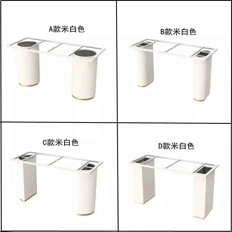 Rock slab table legs wrought iron brackets, can be fixed cylindrical semicircular oval dining table tea table marble base suppor