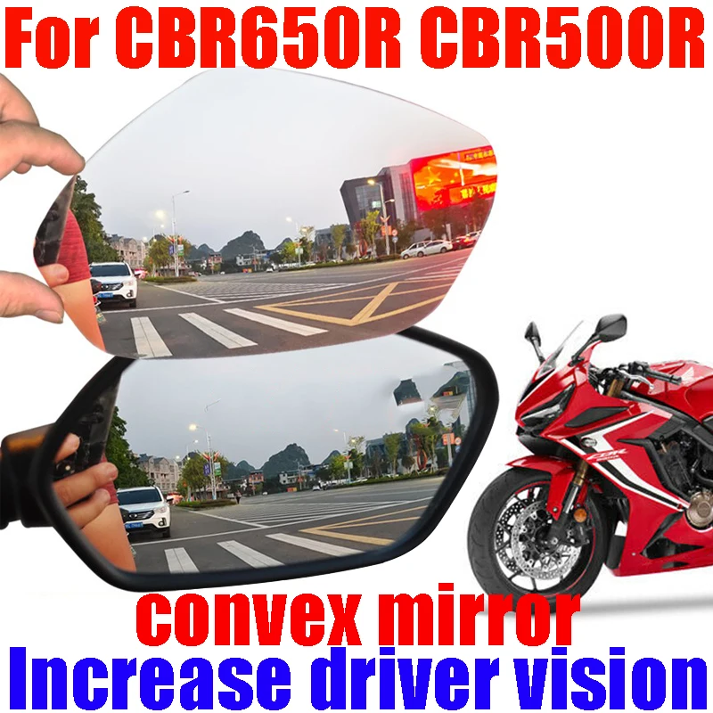 For HONDA CBR650R CBR500R CBR650 CBR 650 500 R Accessories Convex Mirror Increase Rearview Mirrors Side Mirror View Vision Lens