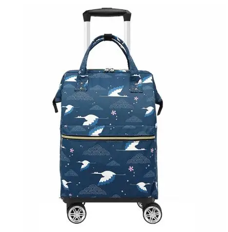 Women carry on hand Luggage wheeled backpack bag double use Rolling luggage bag women travel Trolley Bag travel spinner Suitcase