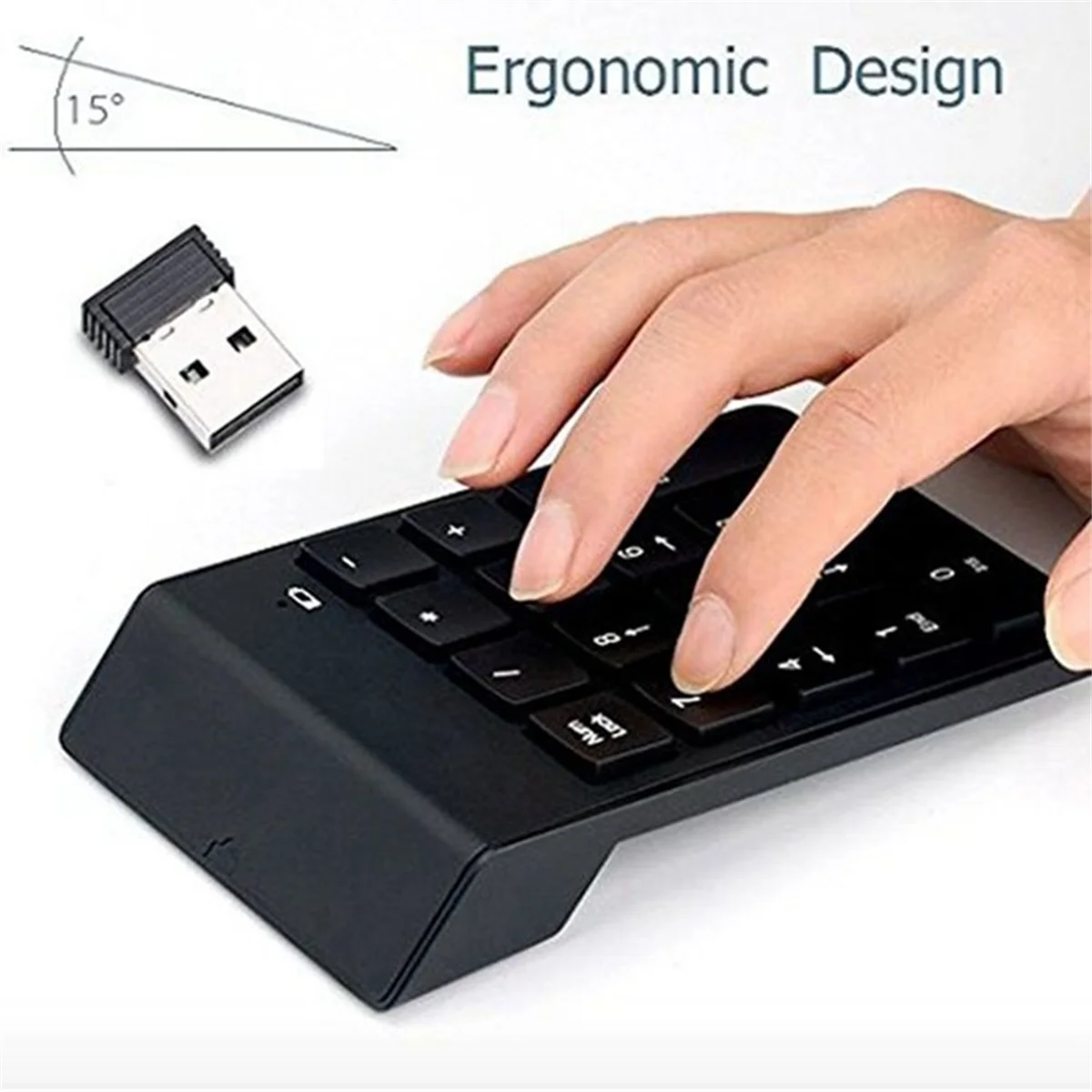 

ATP-18 Keys Беспроводная USB-клавиатура с цифровым приемником 2,4G Mini USB для ноутбука, настольного ПК, ноутбука