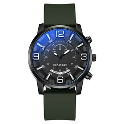 Silicone Men's Watches Big Dial Quartz Wristwatches Simple Watches Reloj Male Casual Watch Clock Gift for Daily Reloj Hombre