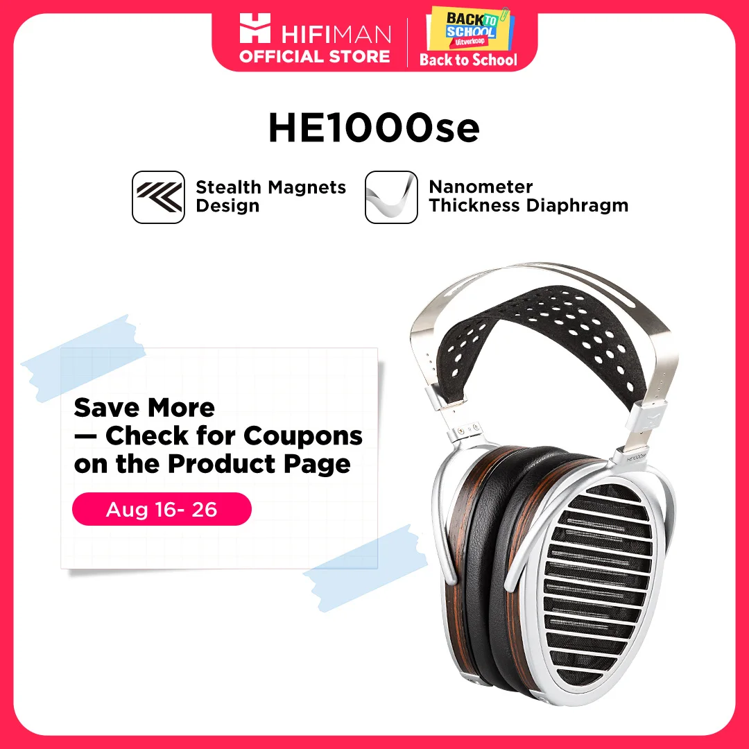 HIFIMAN HE1000se Full-Size Over-Ear Open-Back Planar-Magnet-Kopfhörer mit Stealth-Magneten für Zuhause & Studio