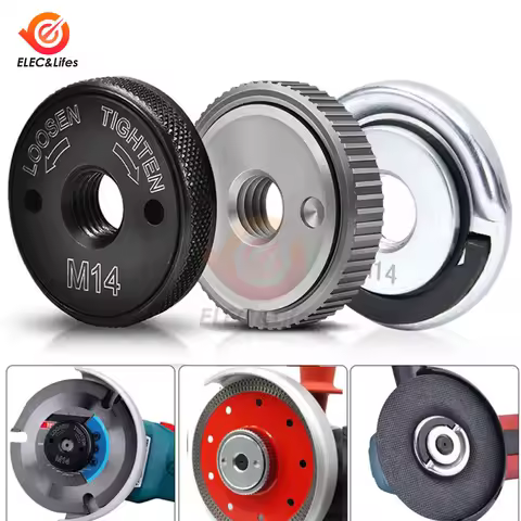 M14 14mm Angle Grinder Quick Release Self-Locking Grinder Pressing Plate Flange Nut Power Chuck