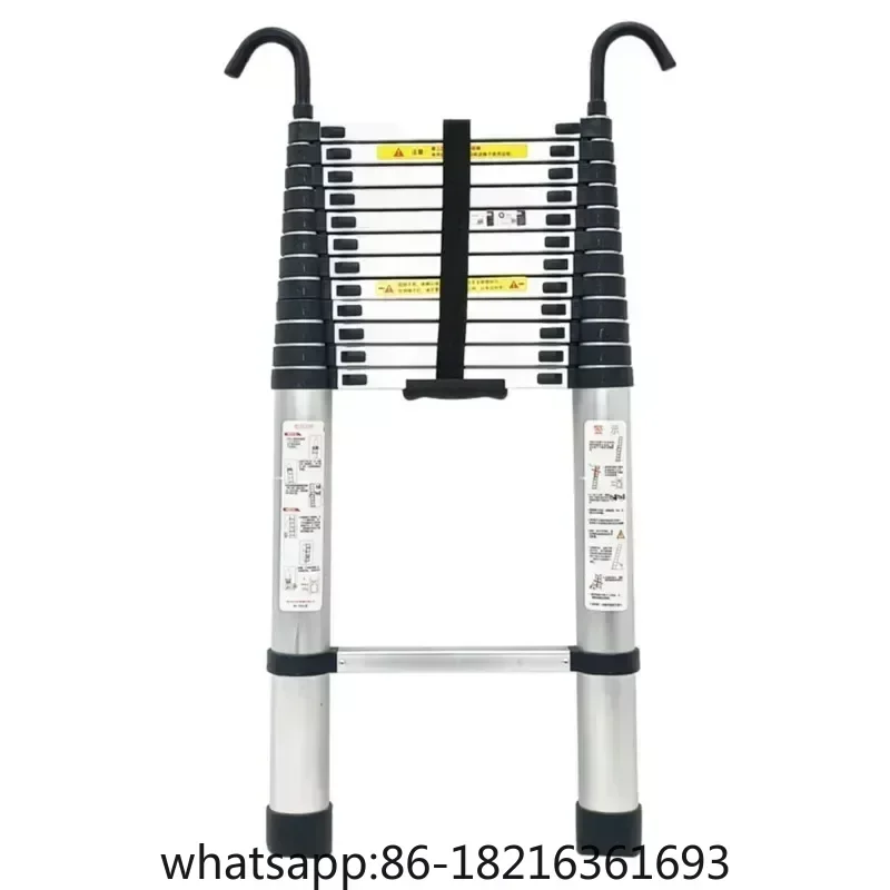 15m-19m-aluminum-alloy-ladder-portable-telescopic-household-folding-lifting-hook-pedal-single-ladder-indoor-and-outdoor