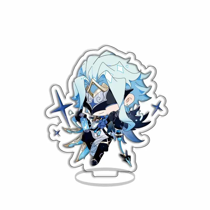 New Popular Official Genshin Impact Anime Acrylic Stand Figure 8cm Venti Klee Sucrose Mona Game Merchandise In Stock Gift