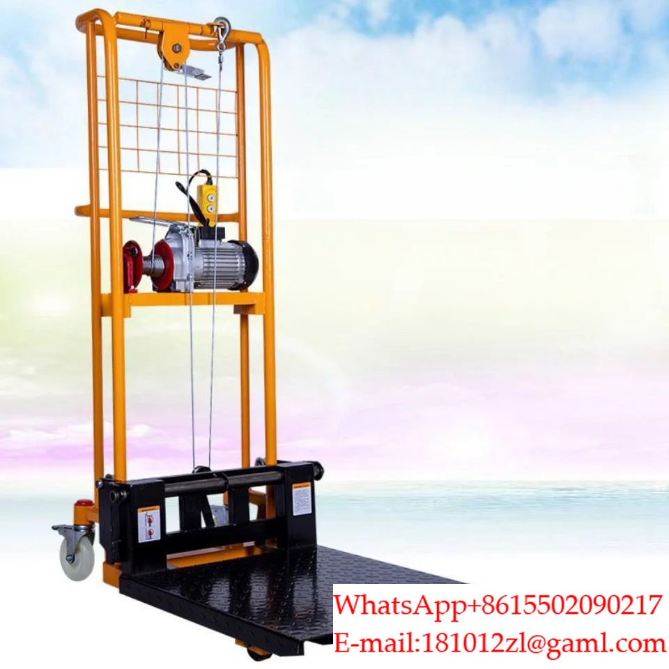 Electric forklift miniature stacker small electric lift manual truck light household battery loading and unloading truck