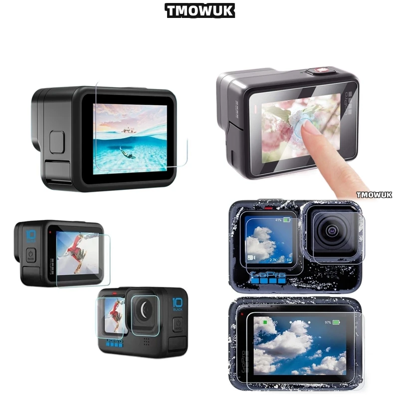 

For GoPro Hero12 11 10 9 HD 9H Tempered Glass Screen Protector Anti-Scratch Lens Guard Front Back