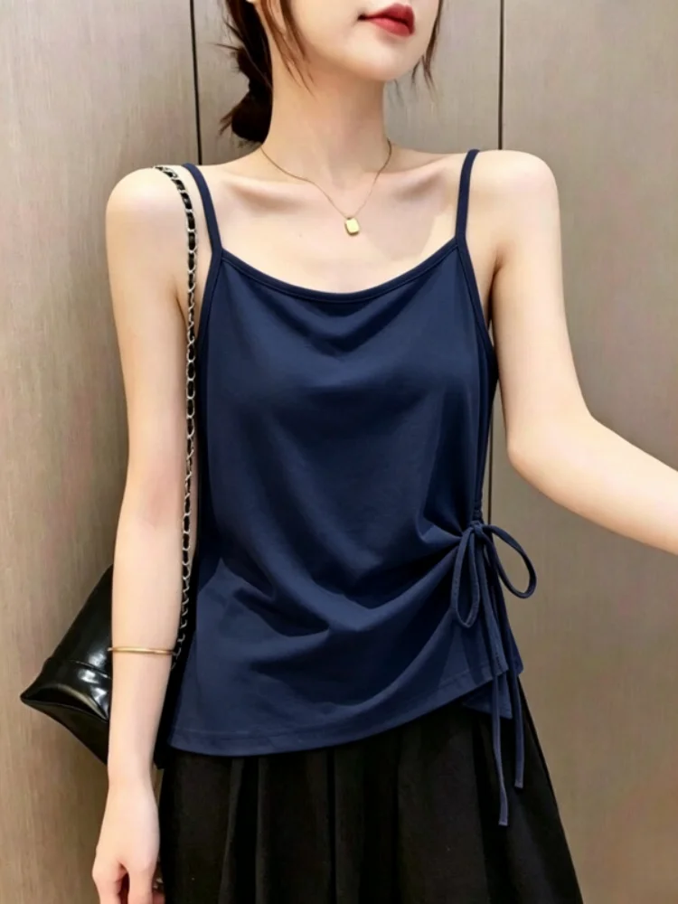 Women's Loose Cotton Tank Top 95% Cotton Summer New Style Inner Wear Outer Wear Slimming Base Layer Shirt for plus Size