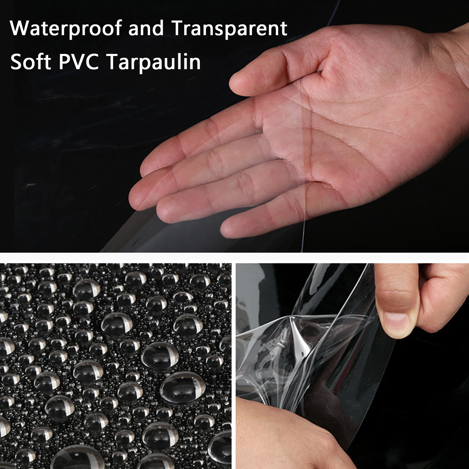 Imagem -03 - Heavy Duty Clear Tarps para Exterior Impermeável Encerado Transparente Vinil Cortinas para Pátio Gazebo Varanda Planta Estufa Garagem