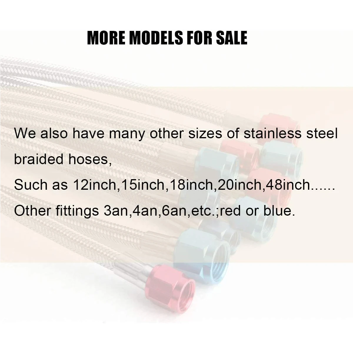 7 Inches Nitrous Stainless Steel Braided Hose with -4AN and -4AN Blue Fittings Teflon Lined Stainless Steel Hose（7”,4an4an,blue）