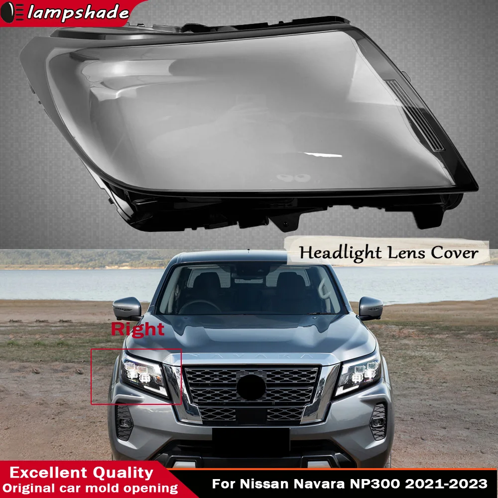 

Для Nissan Navara NP300 2021 2022 2023, автомобильная сменная фара, передняя авто линза, стеклянная фара, прозрачная крышка