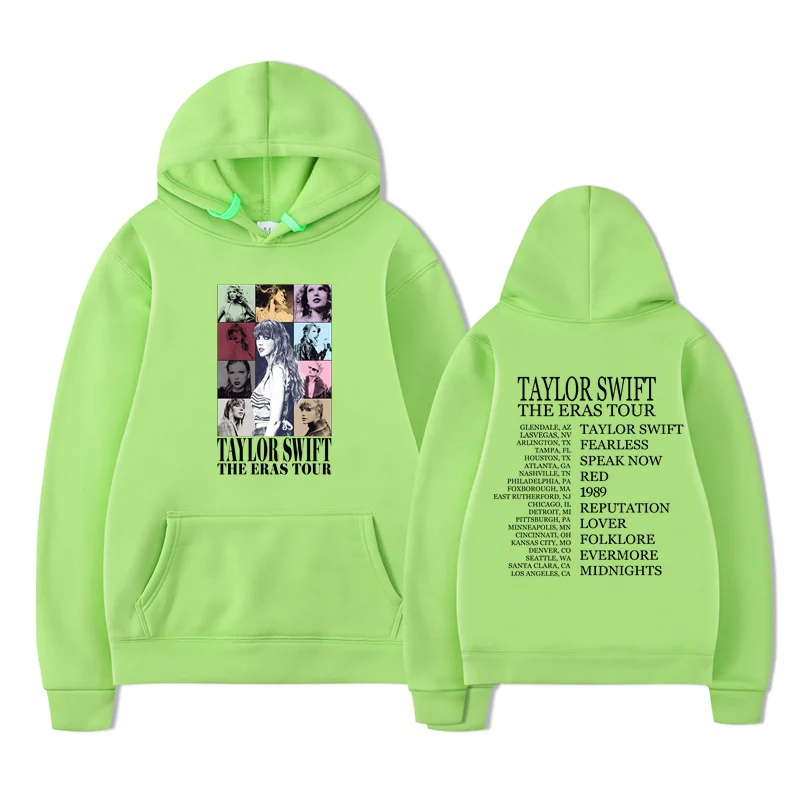 Autumn New Taylor Times Tour Merch World Tour Long Sleeve Fleece Sweatshirt Hooded Fashion Coat for Men and Women Men\'s Hoodies