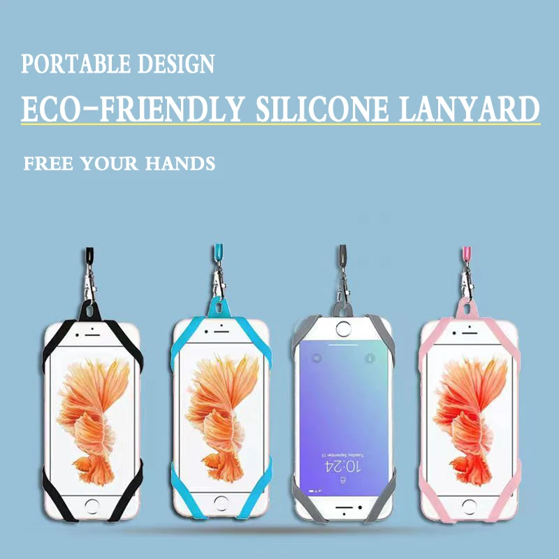 Mobile phone halter key mobile phone certificate to prevent loss of tide old students general long silicone wrist rope