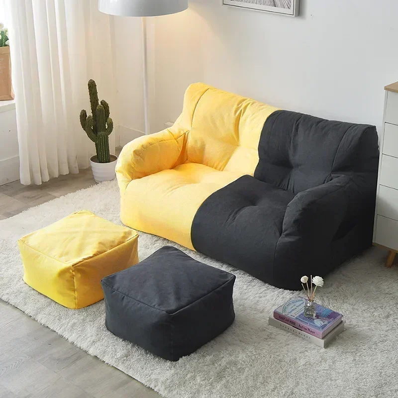 

Bean Bag Sofa Lazy Double Simple Small Sofa Balcony Bedroom Living Room Children's Simple Tatami Double Seat Chaise Longue