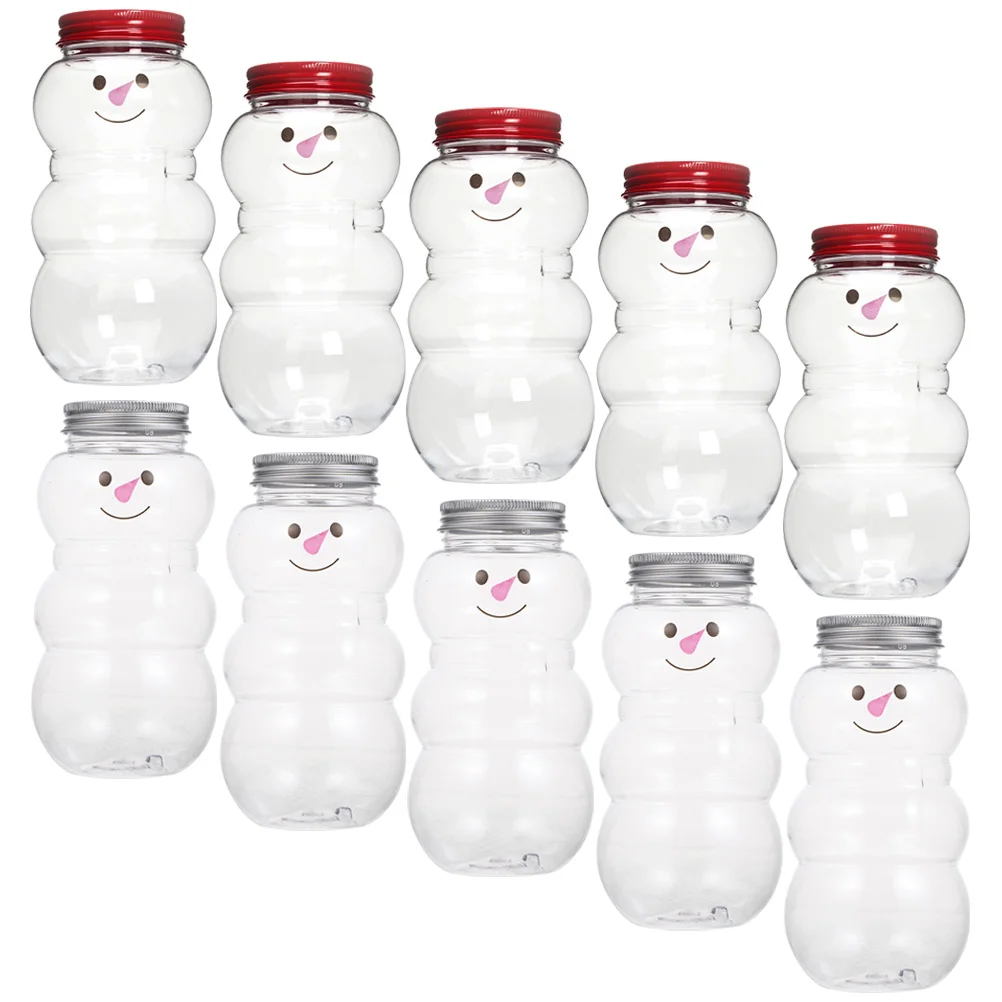 

10 Pcs Drink Cup Milk Beverage Bottles Portable Juice Candy Gift The Pet Christmas Wrapping Empty Travel