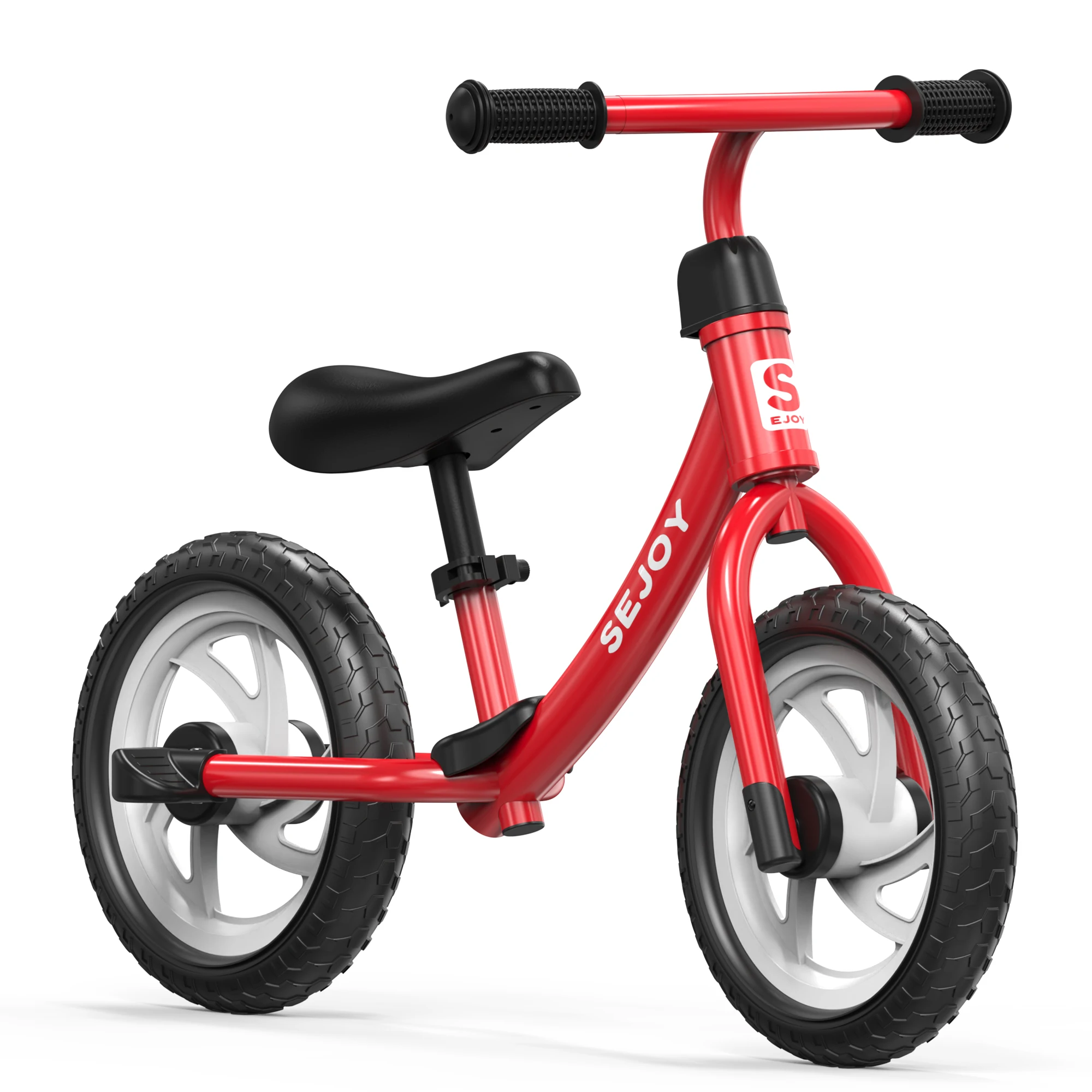 SEJOY Bicicleta de equilíbrio para crianças de 2 a 6 anos, rodas de 12 ", bicicleta externa, scooter de brinquedo, altura ajustável