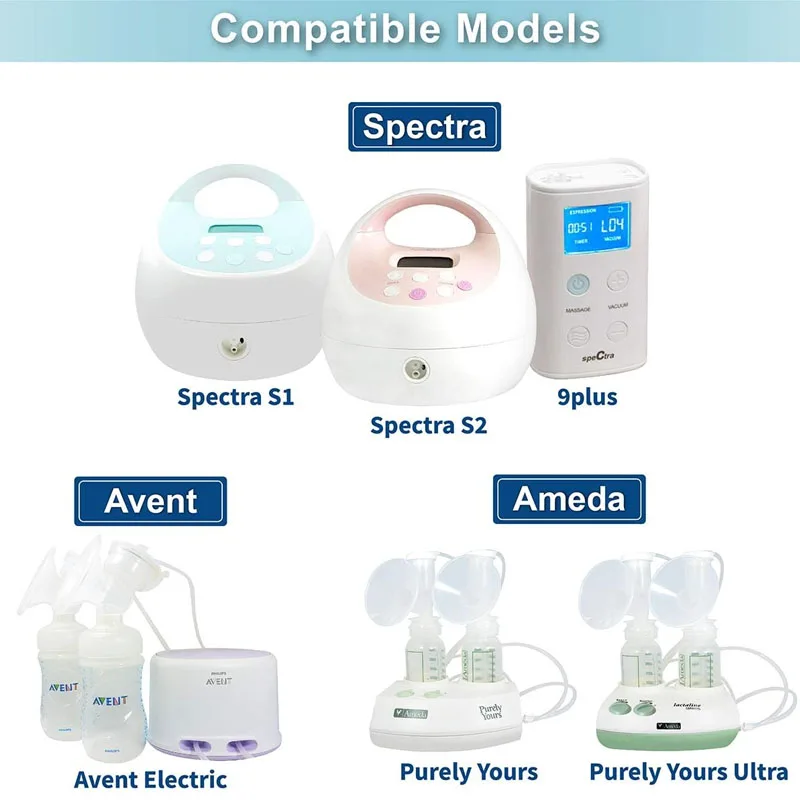 4 قطعة أنابيب متوافقة مع Spectra S2 Spectra S1 Spectra 9 Plus استبدال أنابيب الأطياف Ameda أنابيب Avent استبدال الأنابيب #3