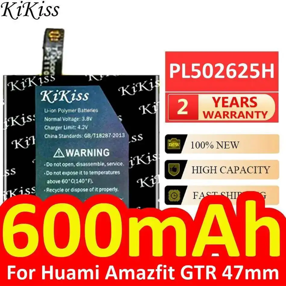 

Аккумулятор для умных часов Huami Amazfit Gtr 47mm A1901 A1902 PL502625H 600 мАч, длительное время работы