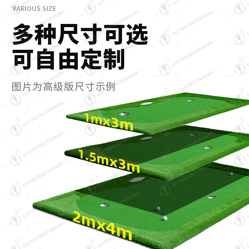 

Искусственный гольф для помещений, зеленый коврик с подшивкой, утолщенное дно, заводской коврик для прямой клюшки для практики