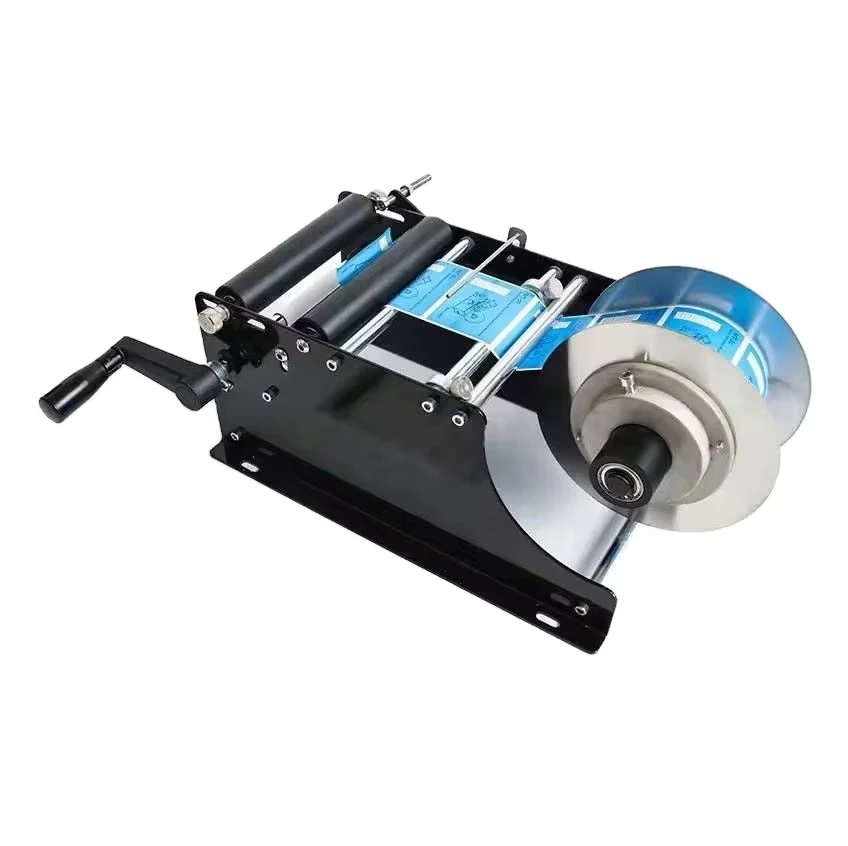 

Bench Top Labeller Pet Jar Water Bottle Manual Labeling Stickering Machine Water Wine Glass Round Applicator Sticker