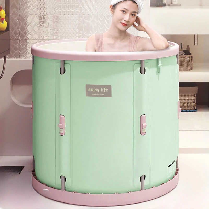 Bathtub Portable Large Family Pool Mobile Simple Half Body Spa Foldable Inflatable Bath Adult Folding Badewanne Goods Elderly