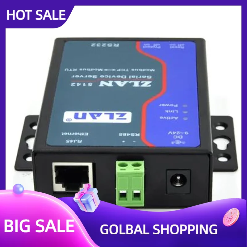 

Hot Sales Normal Multi-host Modbus Gateway ZLAN5142 RS232/485 port Modbus TCP to RTU Converter
