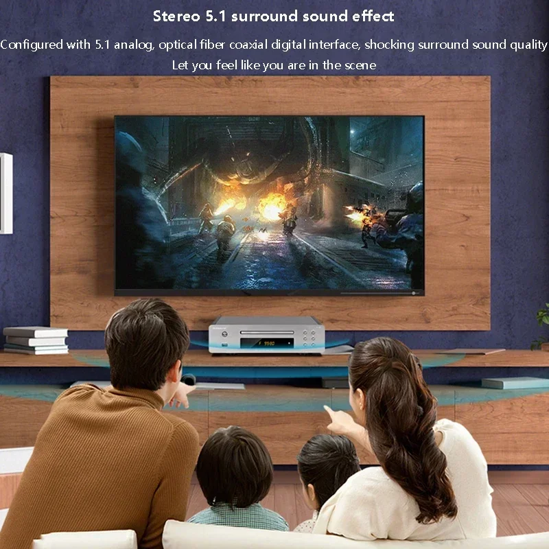 مشغل أقراص مضغوطة/DVD من Audiophile مشغل فيديو HIFI HDMI 1080P Dolby 5.1 قناة مخرج تشغيل USB مشغل راديو FM محوري بصري