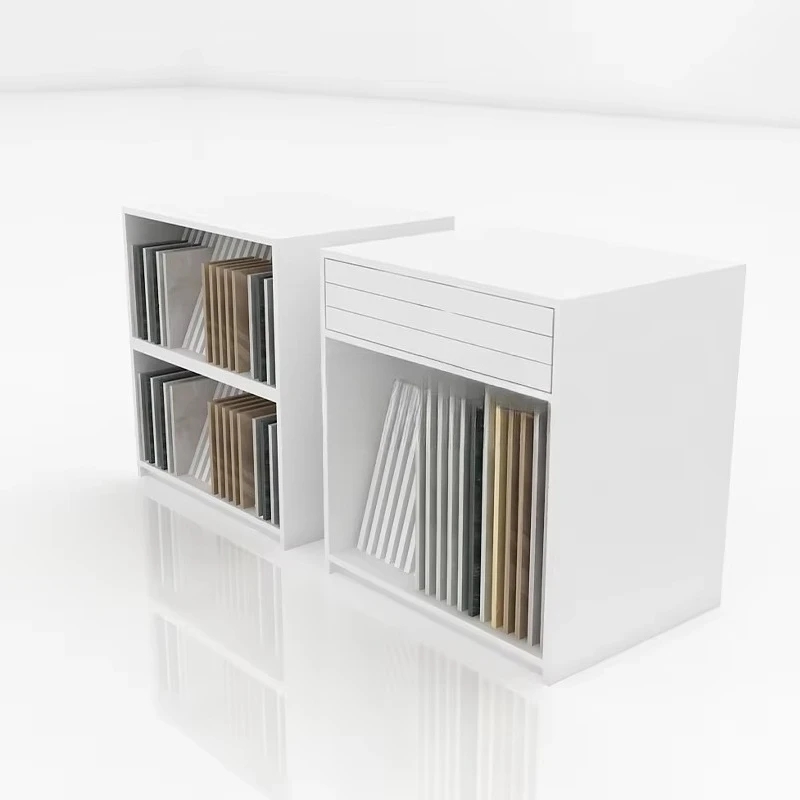 

&c Factory Customized Ceramic Tile Glass Tile Stand Artificial Stone Marble Quartz Granite Sample Rack Drawer Displays Cabinet
