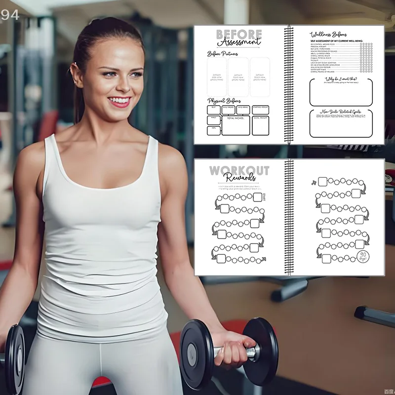 フィットネス・レゾリューション - 90日間のワークアウト＆ダイエットプランナー、感謝と夕方の反省ジャーナル