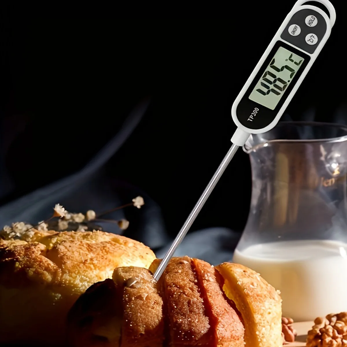 1PC  food thermometer, which is used to accurately measure meat and barbecue points，Cooking-kitchen thermometer with probe,