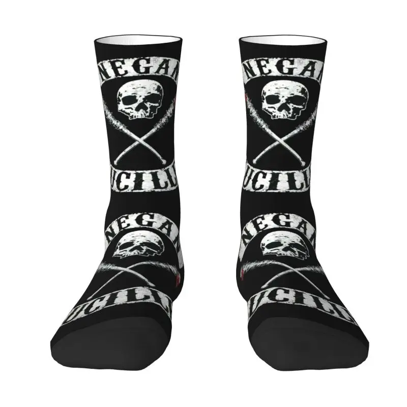 

Funny Men's The Walking Dead Skull Dress Socks Unisex Warm Breathbale 3D Printed Horror Zombie TV Show Crew Socks
