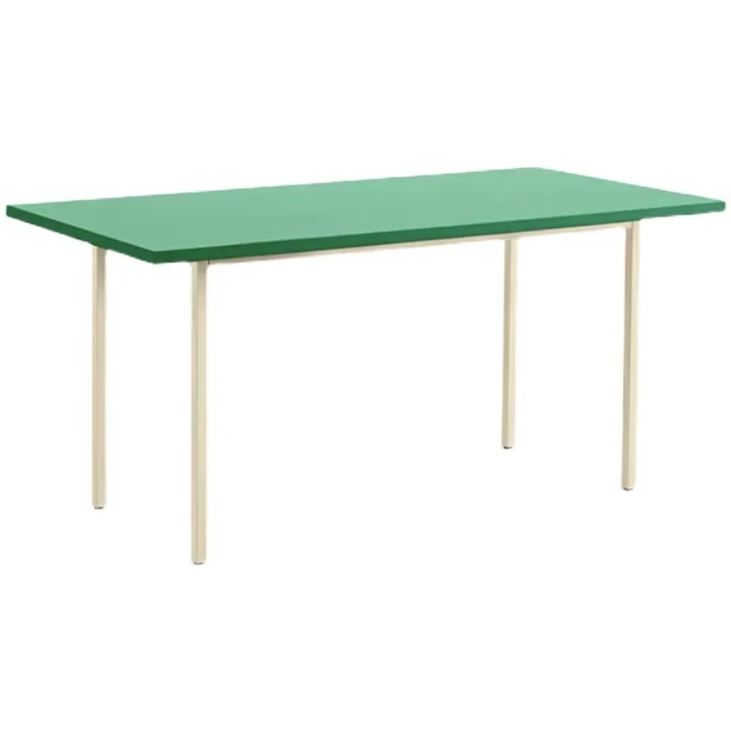 

Nordic minimalist color dining table red green gray blue modern simple home living room long square light luxury style