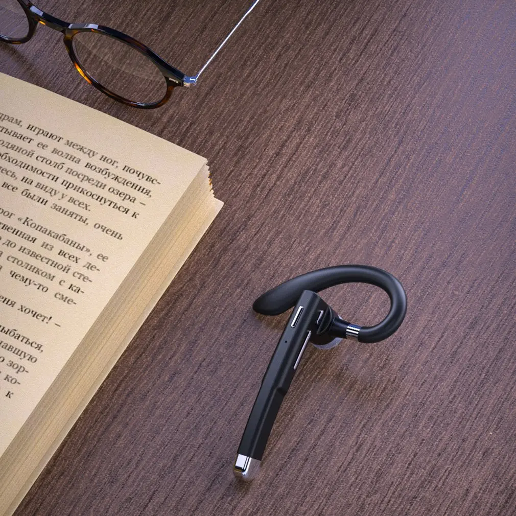 YYK-520 سماعة هاي فاي لاسلكية متوافقة مع تقنية البلوتوث مع شاشة عرض بطارية لهاتف Xiaomi Huawei سماعات أذن بخطاف للأعمال مقاومة للماء