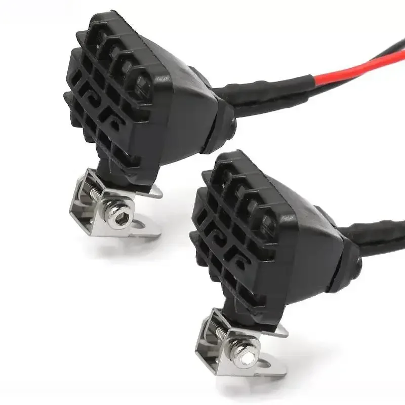 RC カーラウンド LED ヘッドライト ブラケット付き 1/10 クローラー TRX4 TRX6 アキシャル SCX10 III YK4082 CC01 用、防水オフロードライト