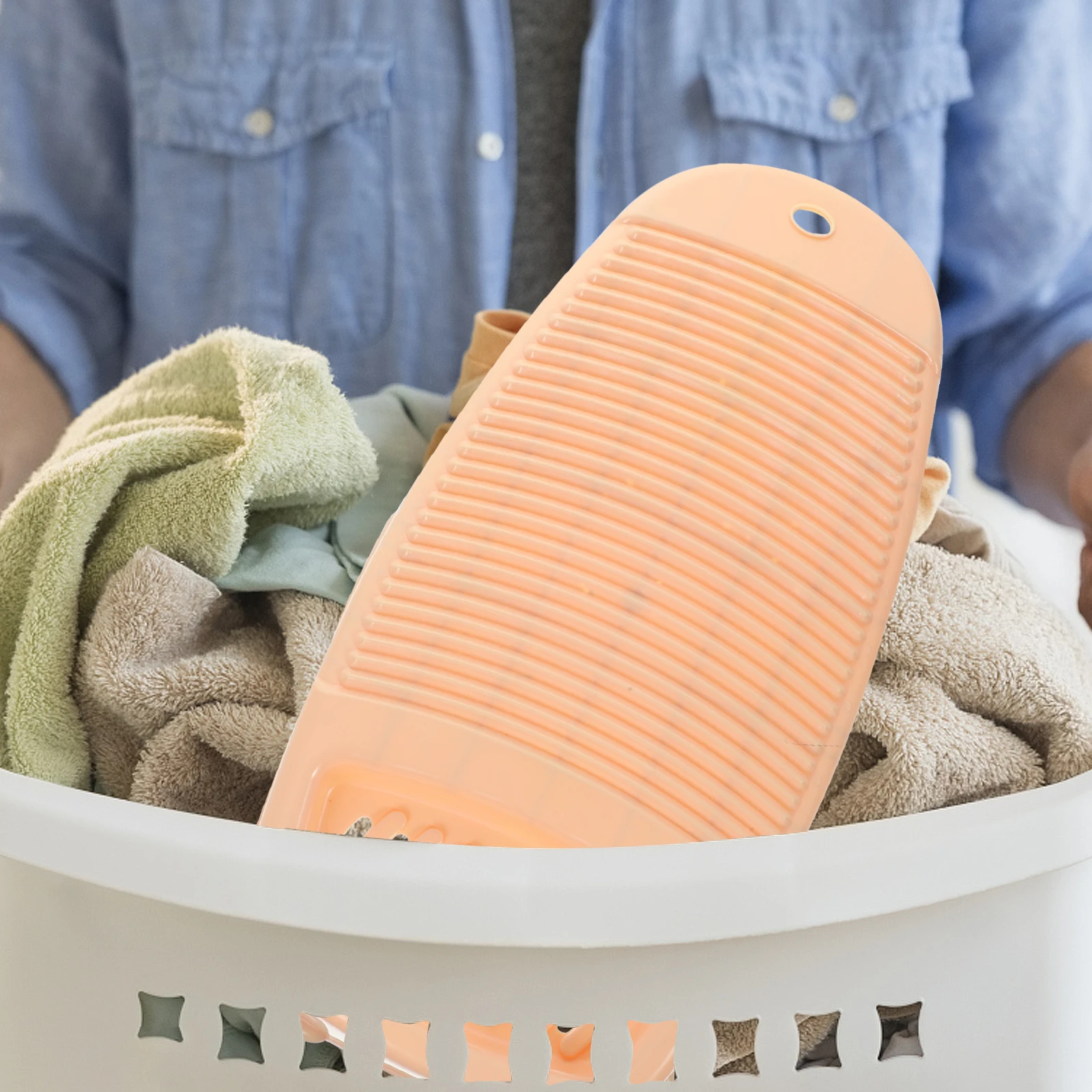 

Sturdy Plastic Washboard Household Anti-Slip Laundry Board Hand Washing Clothes Scrubbing Board For Home Durable Non-Slip