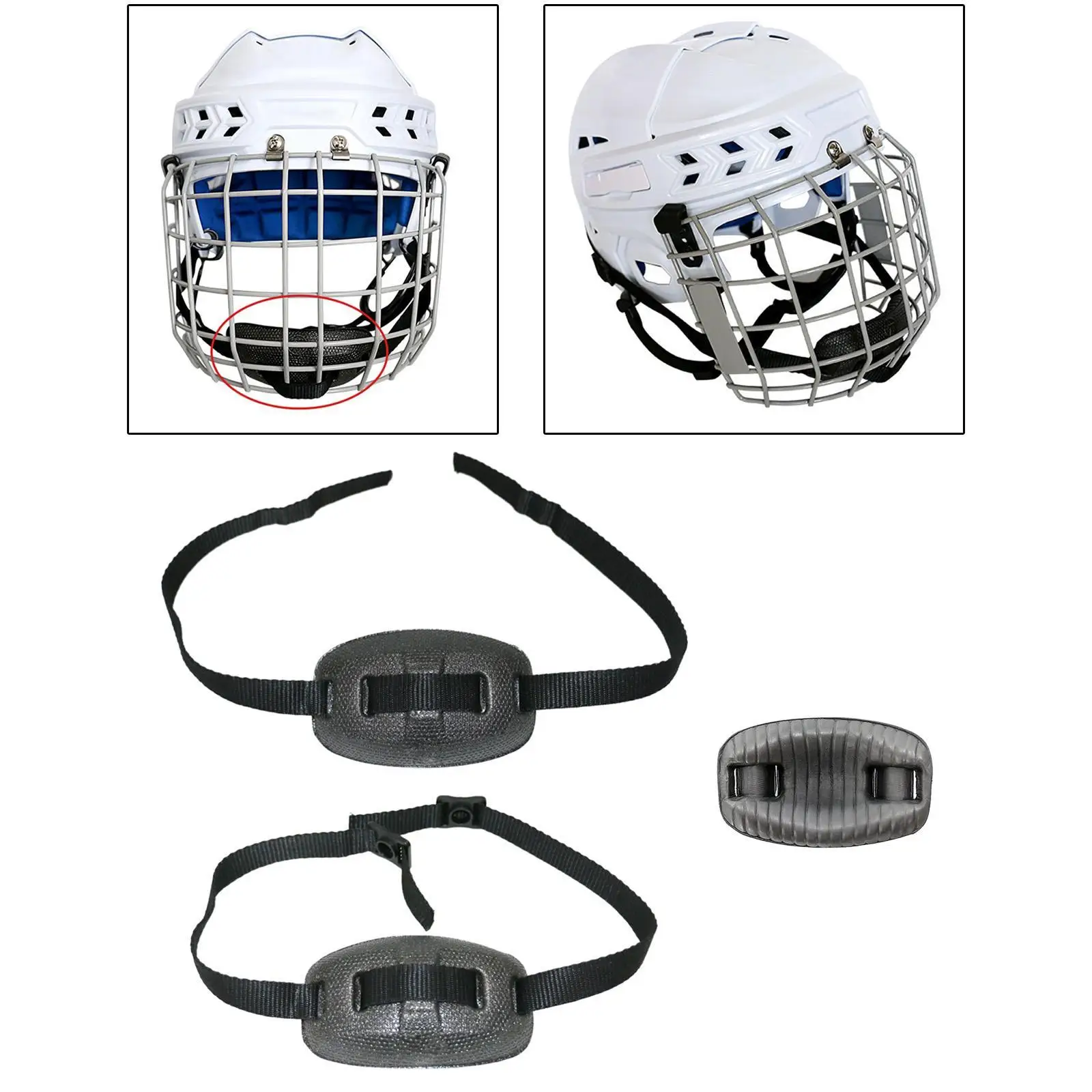

Hockey Helmet Chins Pad Baseball Helmet Chin Padding Protection Guard Softball Fielder Facemask Chins Cup for Biking Skating