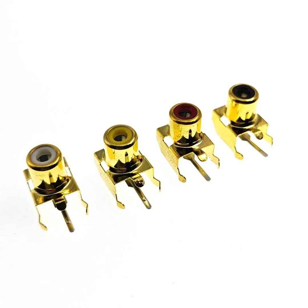 

1PCS AV Jack AV-8.4-3 Yellow RCA Female Audio AV Socket Connector Gold-plated