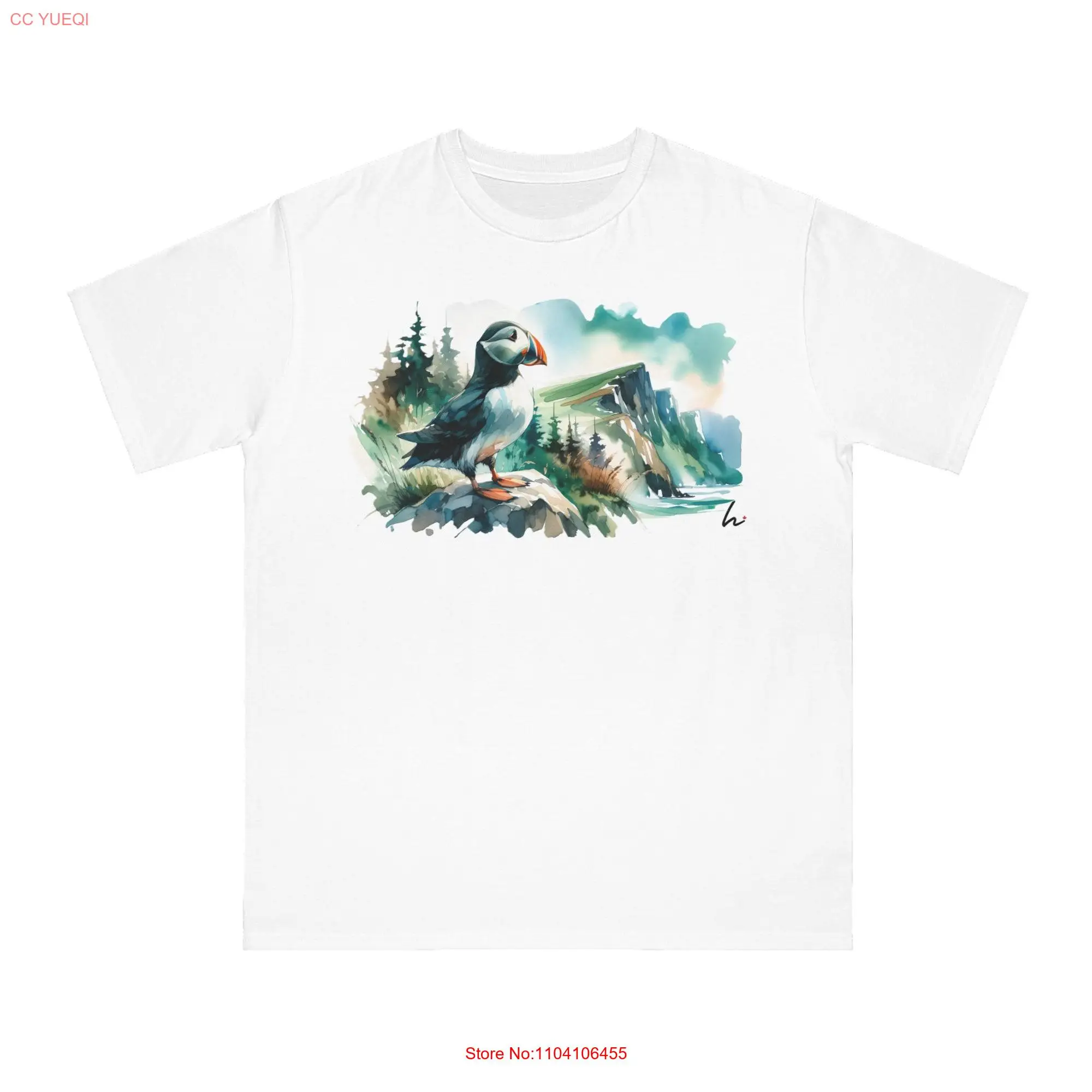 Canadian Cute Puffin Lover Organic Men T Shirt Cool Special Occasion Design Birthday Canada Landscapes Eco Friendly Idea