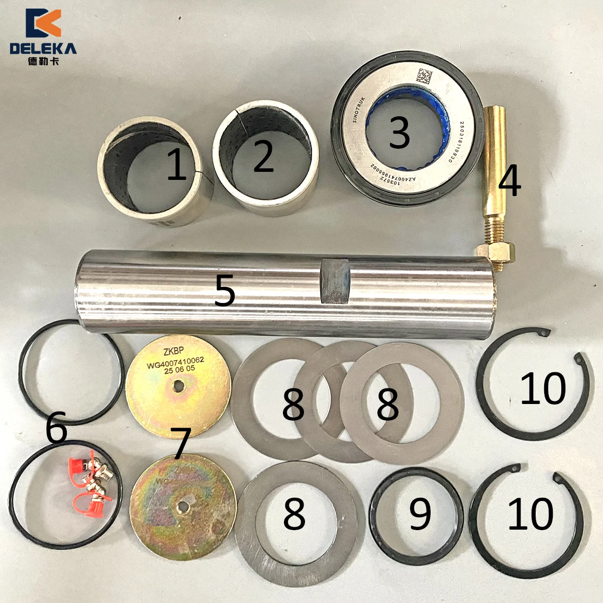 Truck Parts Kingpin Bush O-ring Thrust Bearing Main Sales Cover Wheel Bolts Wheel Nut Elastic Retaining Ring Ror Holes