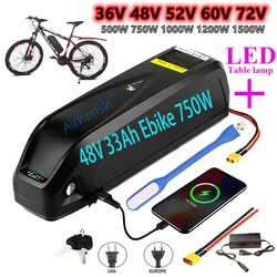 48V Hailong 18650 Electric Bicycle Battery Cells Pack 52V 60V 72V 25AH 35A 17A 750W 1000W 1500W Powerful Lithium Batteries