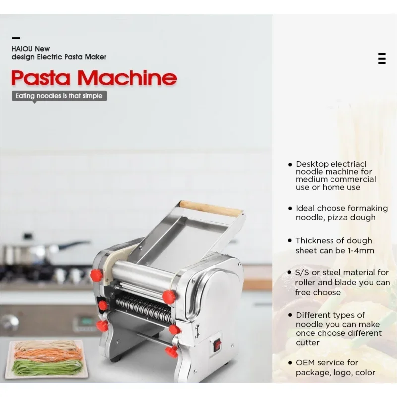 Multifunctional Stainless Steel Small Commercial Electric Fresh Noodle Machine Ramen Machine Dough Roller Noodle Press