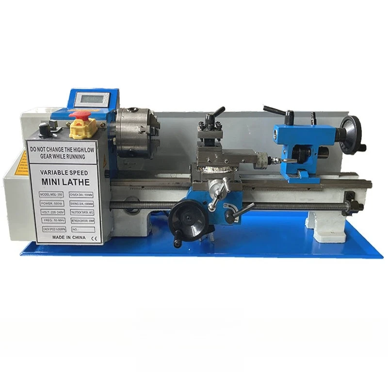 

Mini Household Lathe Desktop Precision Instrument Lathe Teaching Mini Bench Lathe DIY Metal Processing Workshop Equipment