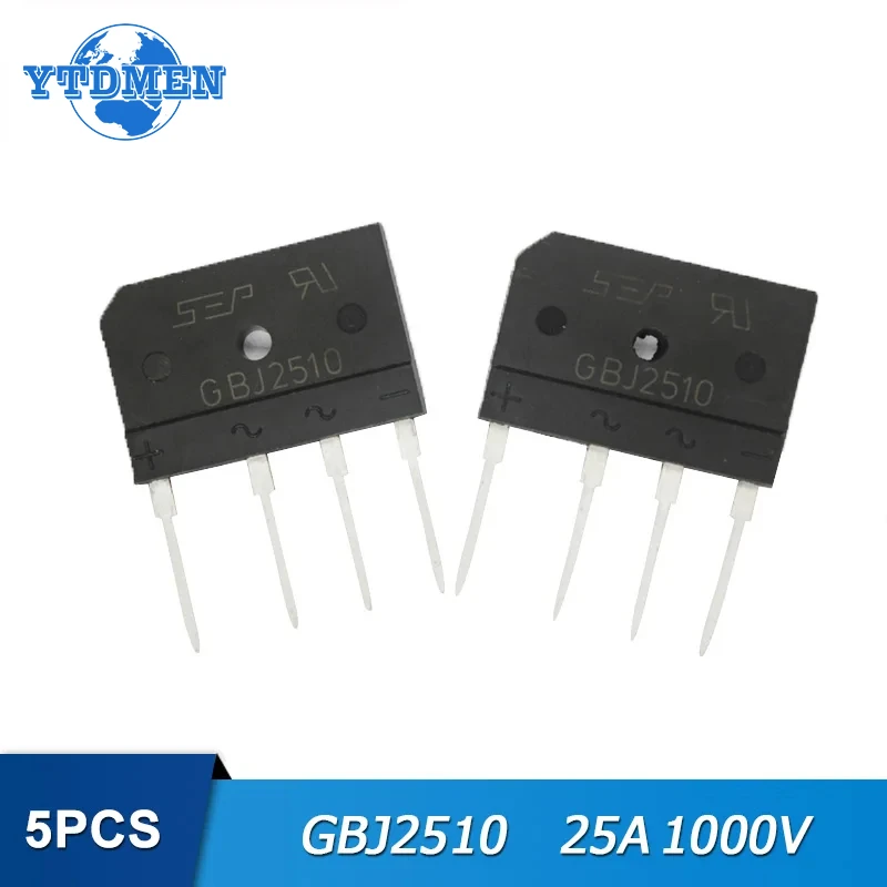 5PCS Diode Bridge Rectifier GBJ1510 GBJ2510 GBJ3510 GBU1510 GBU3510 Rectifiers Kit