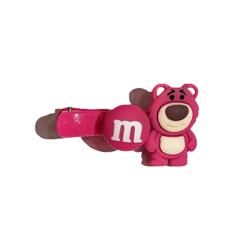 Personaggio dei cartoni animati lasso Bear Hairclip Bows Hairpin Bangs Clip a coccodrillo Clip per bordi accessori per capelli ragazza regalo di