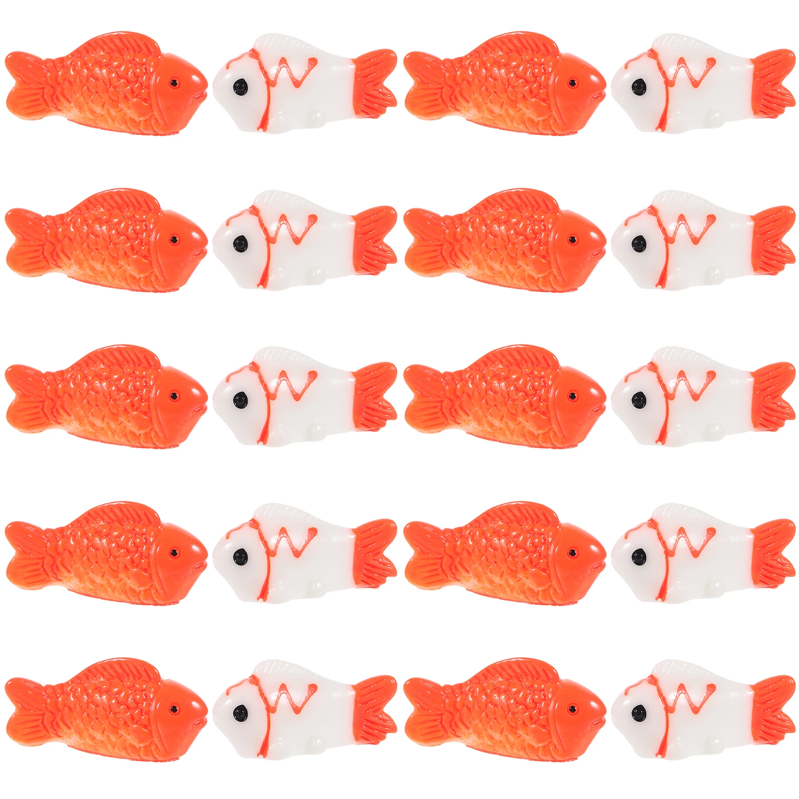 

20pcs Artificial Fancy Carp Decorative Fish Figures Realistic Design Aquarium Terrarium Home Office Ocean Animal naments Pet
