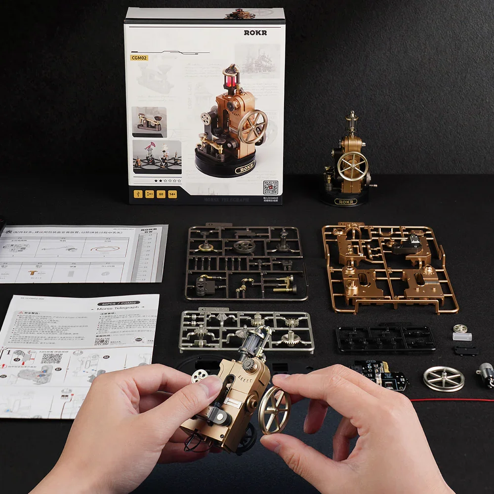 ROKR 3Dパズル ダヴィンチヘリコプターモデルキット 機械式DIY組み立て